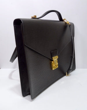Louis Vuitton Black Epi Leather Briefcase