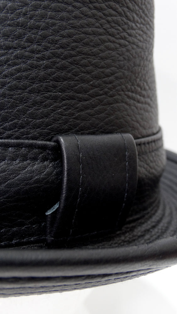 Hermes Clémence Leather Hat in Black Taurillon – Vintage by Misty