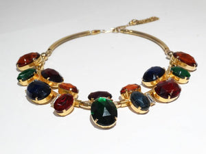 1980s Emilio Pucci Gem Collar Necklace