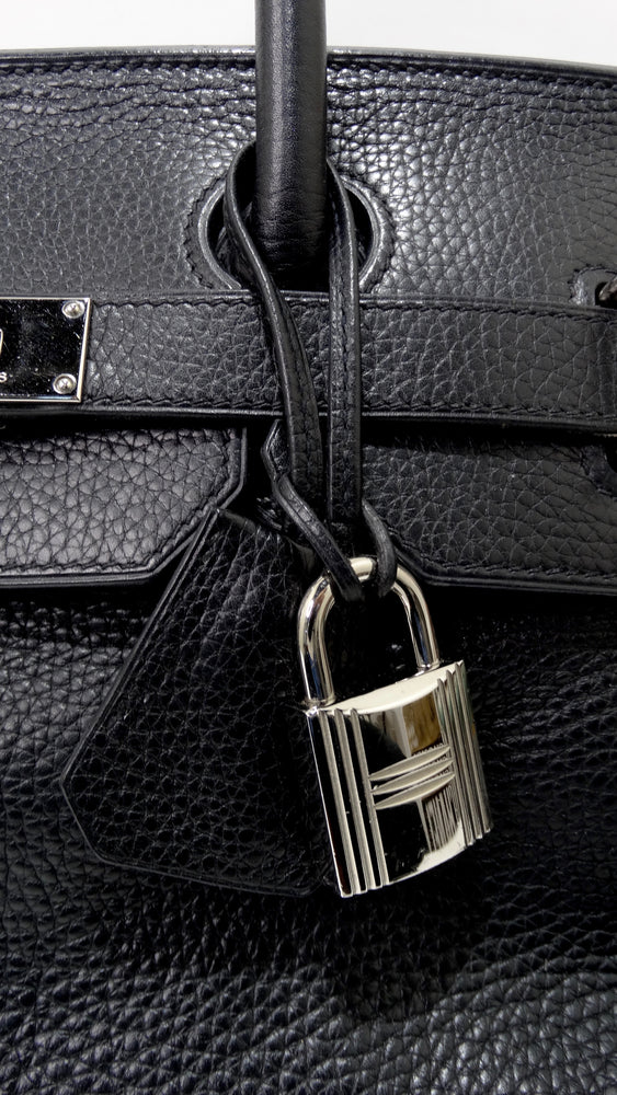 Hérmes 42cm Noir Clemence JPG Shoulder Birkin