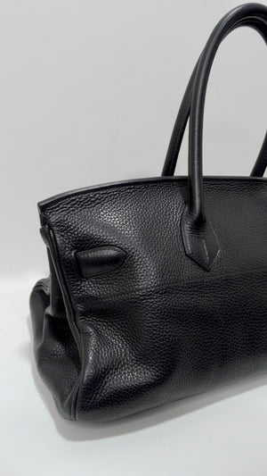 Hérmes 42cm Noir Clemence JPG Shoulder Birkin