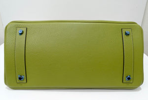 Hérmes 42cm Vert Chartreuse Clemence JPG Shoulder Birkin