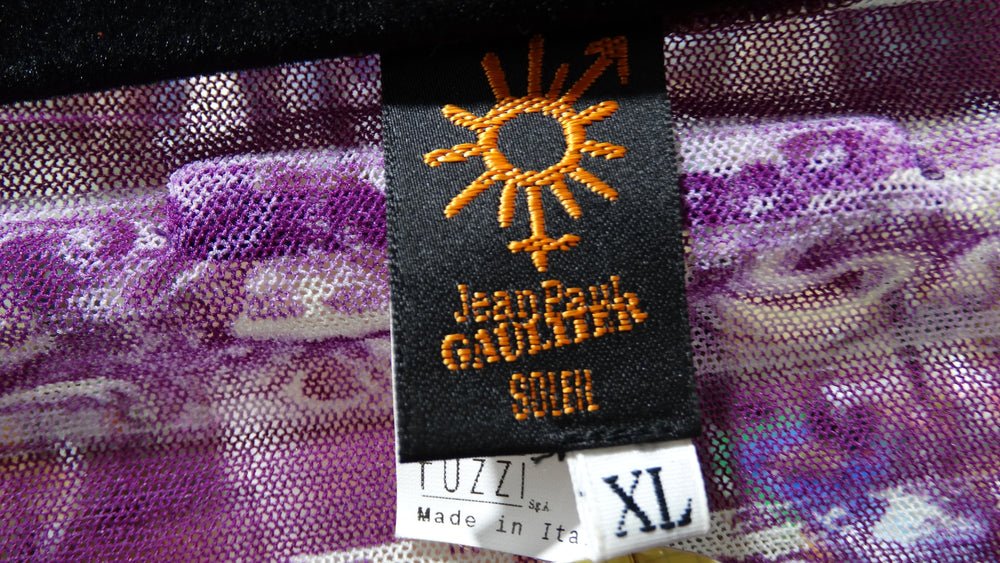 Jean Paul Gaultier Purple Mesh Top