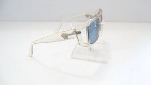 1990s Versace Clear Rectangular Frame Sunglasses