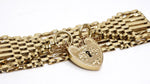 9ct Gold Antique Victorian Heart Padlock Bracelet