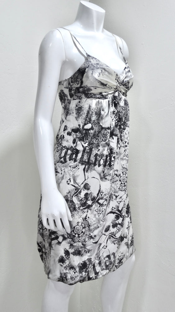 Galliano Printed Slip Dress