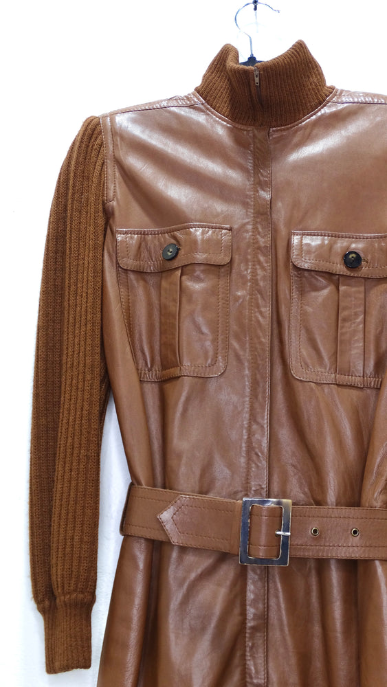 Valentino 1980's Leather Dress/Jacket