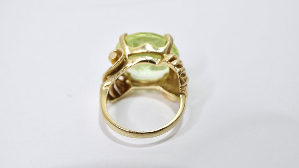 Tourmaline & 14k Gold Solitare Ring