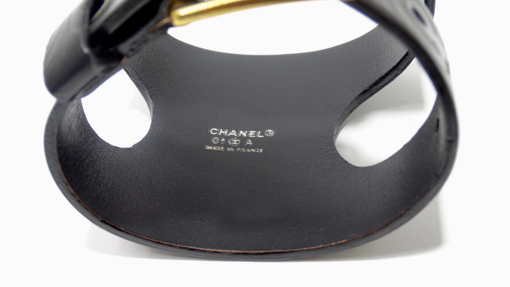 Chanel Leather 'Coco' Cuff