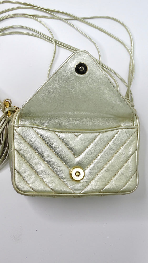 CHANEL Chanel Mint Green Quilted Patent Leather Medium Boy Flap