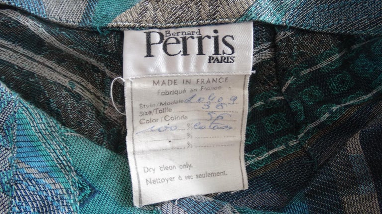 1980s Bernard Perris Ethnic Patterned Two Piece