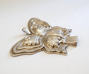 1980s Butterfly Silver Whistle Pendant