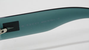 Gucci 1990's Blue Shield Sunglasses