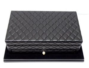 Chanel Black Quilted Lambskin CC Pearl Jewelry Box – Vintage by Misty