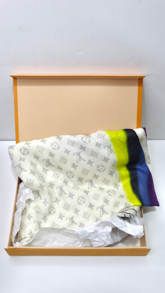 LOUIS VUITTON LV Monogram Luggage Vintage Silk Scarf Pillow Cover