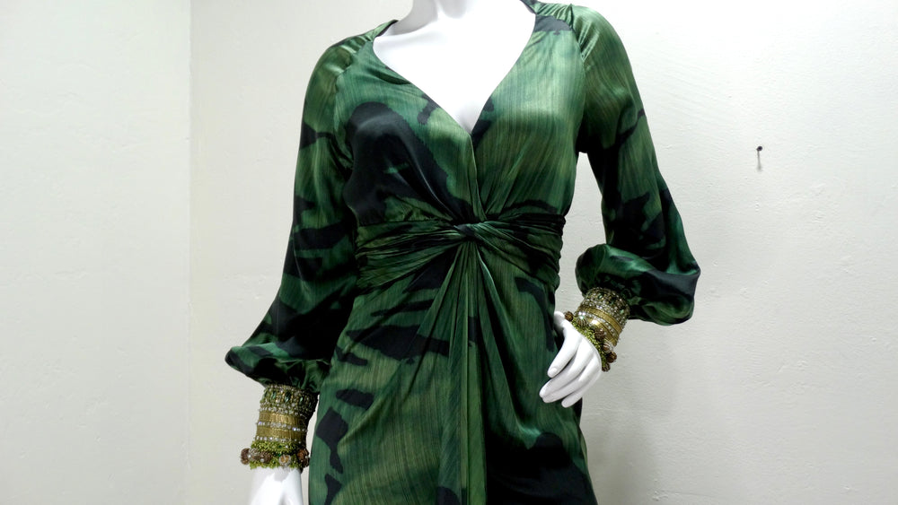 pamella roland green dress Pamella Roland Starburst-embellished One-shoulder Tulle Gown in Green