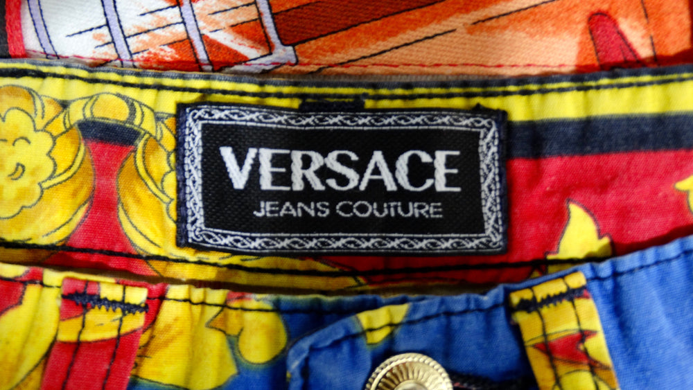 Gianni Versace Sun Baroque Print Jeans – Vintage by Misty