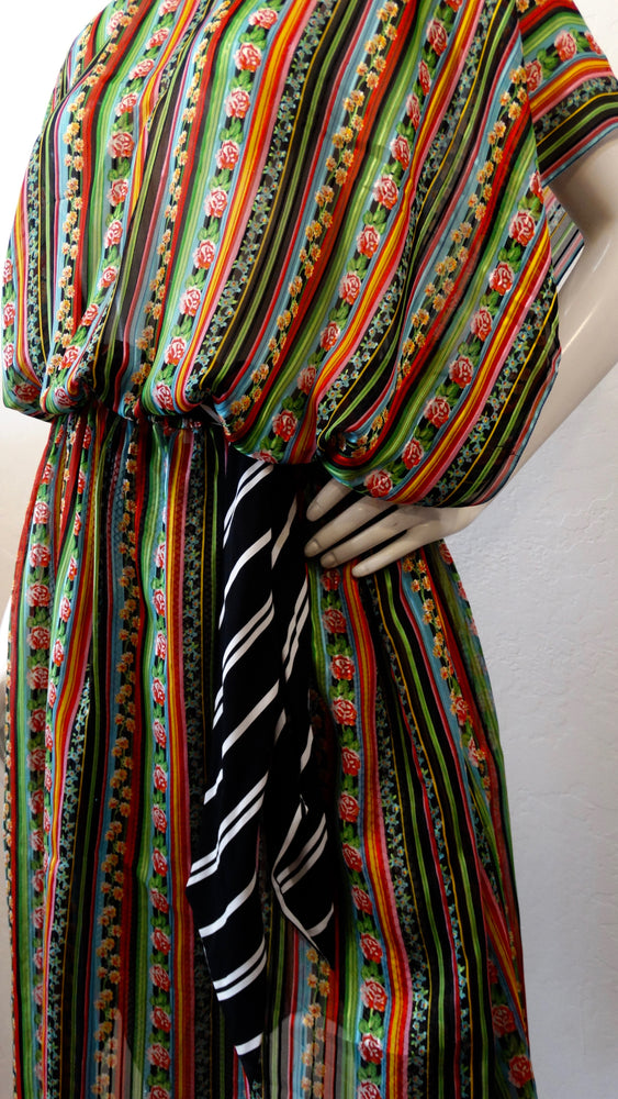 Julio Mixed Pattern Silk Dress