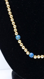 Cloisonne and 14k Gold Beaded Necklace