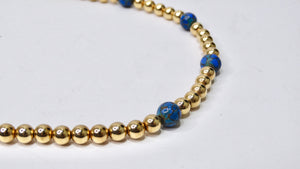 Cloisonne and 14k Gold Beaded Necklace