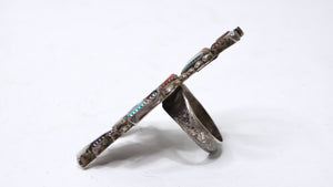 AC Zuni Signed Navajo Artisan Inlay Ring