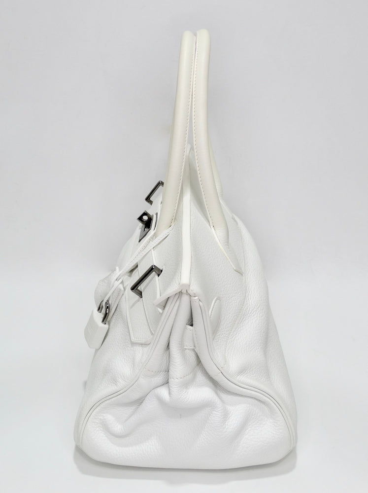 Hérmes 42cm White Clemence JPG Birkin
