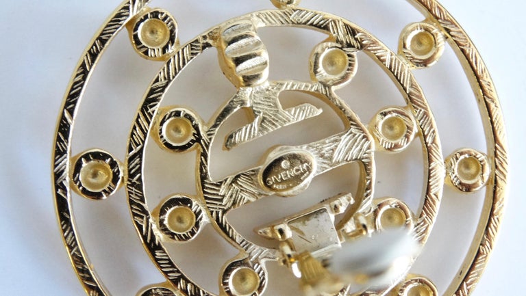 Givenchy Clip On Medallion Earrings