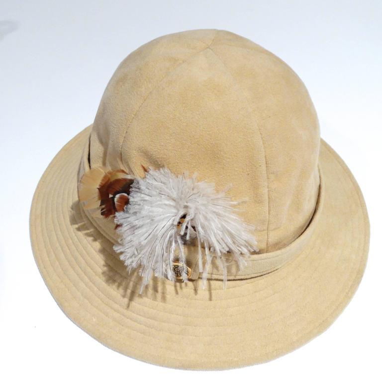 1970s Adolfo Bohemian Suede Hat