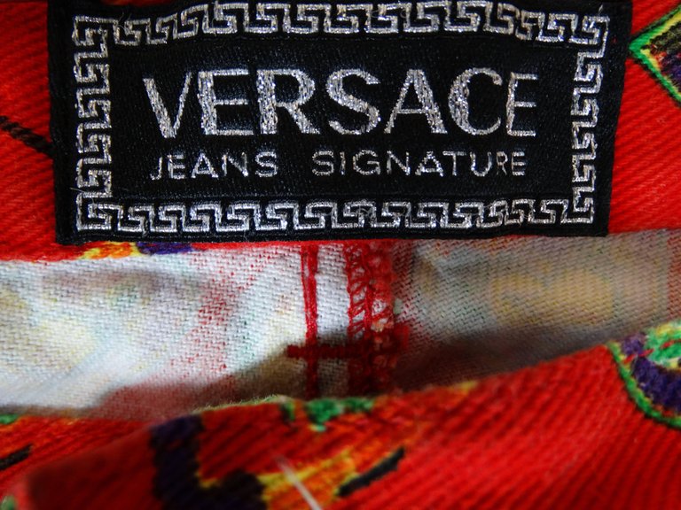 1997 Versace Jeans Heart Printed Pants