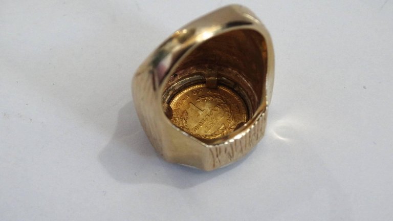 Vintage 22K Fine Gold 1852 Liberty Head Ring