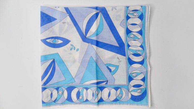 Emilio Pucci Scarf With Print in Blue
