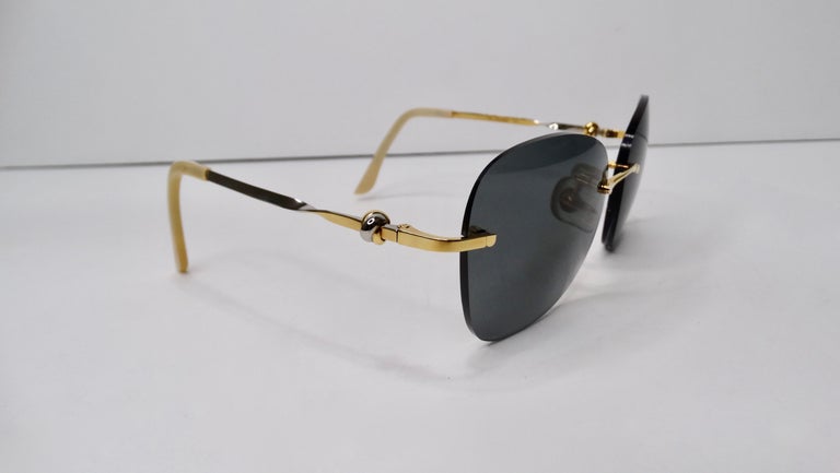 Cartier 1980s Rimless Sunglasses