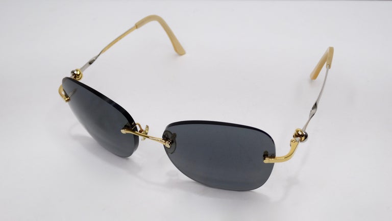 Cartier 1980s Rimless Sunglasses