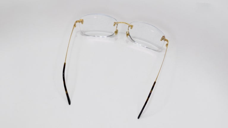 Cartier Panther Rimless Glasses circa 1980s