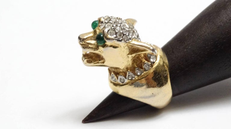 Vintage Medieval Panther Cocktail Ring