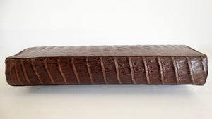 Rare Donna Karan Caiman Crocodile Clutch