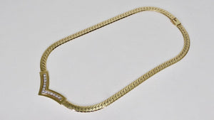 Cuban Diamond 14k Gold Link Necklace