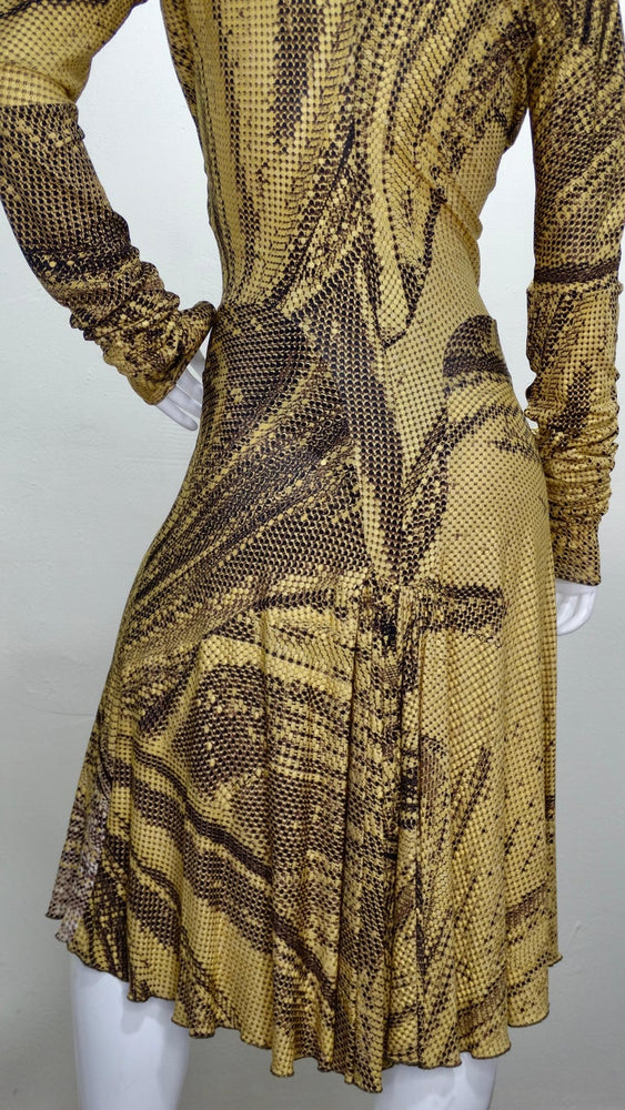 Roberto Cavalli Snake Print Dress