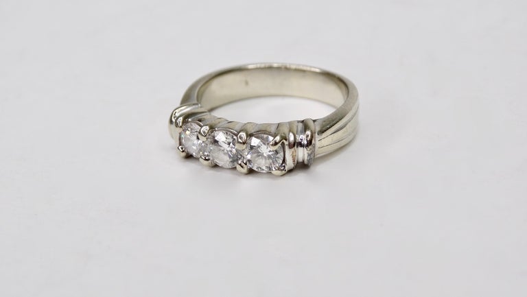 Diamond 1 Carat  14k White Gold Engagement Ring