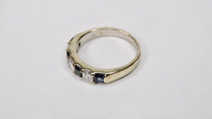 Sapphire & Diamond 14k Gold Ring