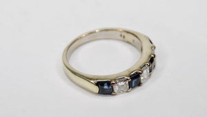 Sapphire & Diamond 14k Gold Ring