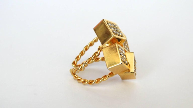 William De Lillo Gold Geometric Ring