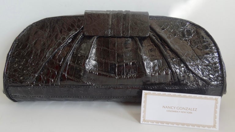Nancy Gonzalez Crocodile Clutch Bag - Neutrals Clutches, Handbags