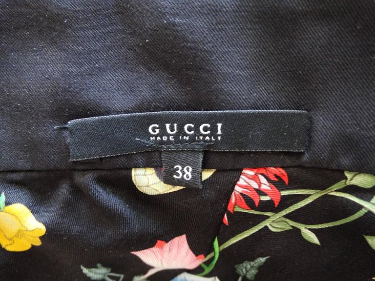 2000s Gucci Flora Silk Halter Blouse