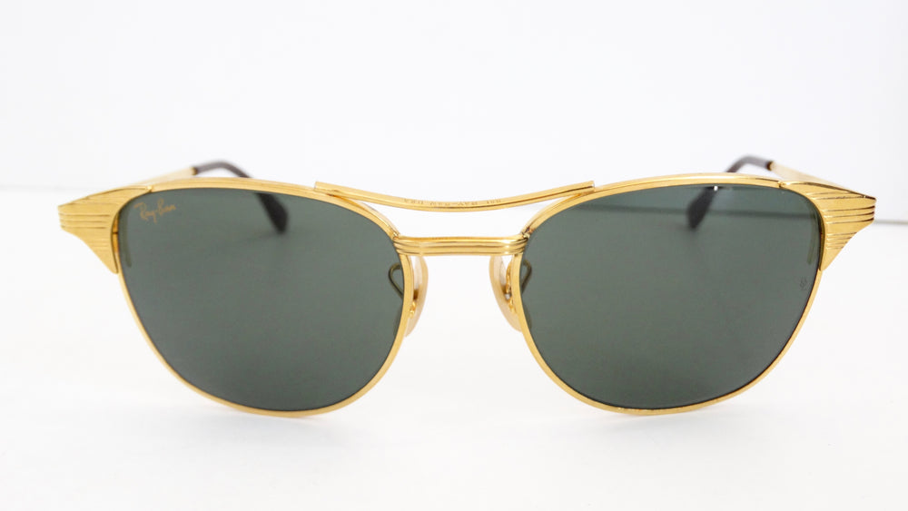 Ray-Ban round sunglasses in gold | ASOS