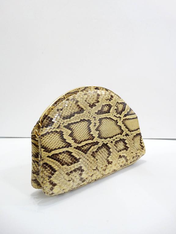 Judith Leiber Python Snakeskin Evening Bag