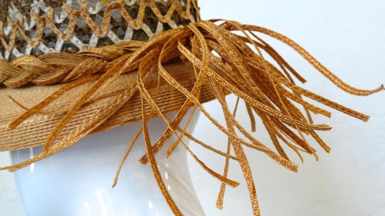 1960s Yves Saint Laurent Woven Straw Boater Hat