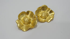 Kenzo Gold Flower Earrings
