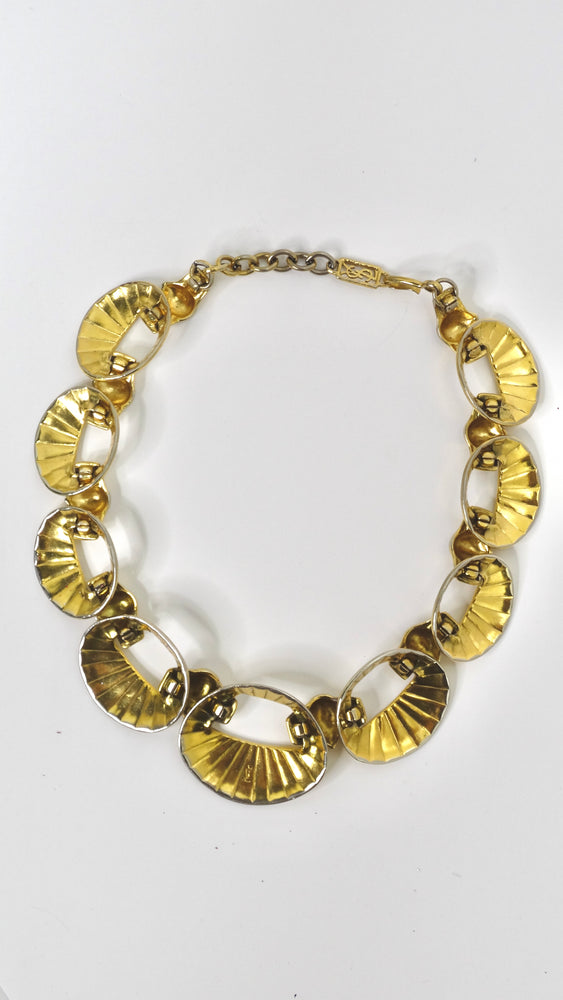 Yves Saint Laurent Runway Chunky Gold Link Necklace