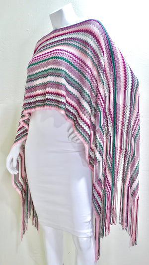 Missoni Multicolour Knit Cropped Poncho
